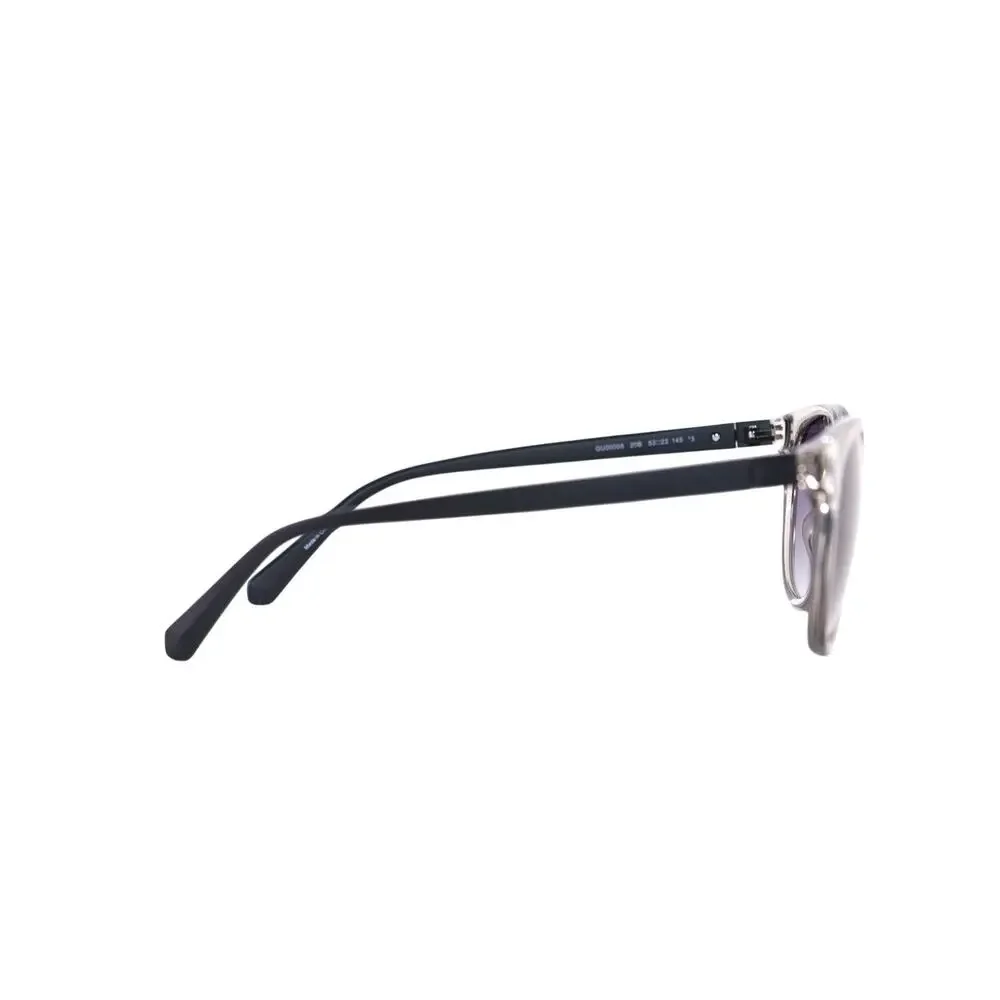 GUESS Round Sunglasses – Transparent Grey / Grey Gradient – Matte Black Arms–NWT